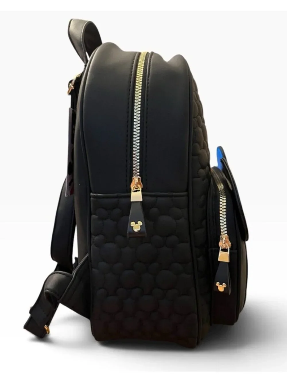 Disney Winking Mickey Mouse Quilted Black & White Backpack Primark NWT
